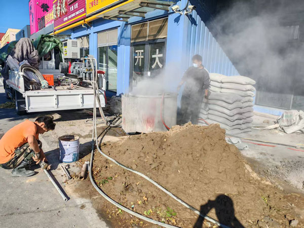 于田顶管注浆加固